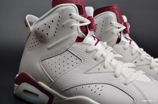 Jordan 6 Retro white 384664-116 Air Maroon 0815